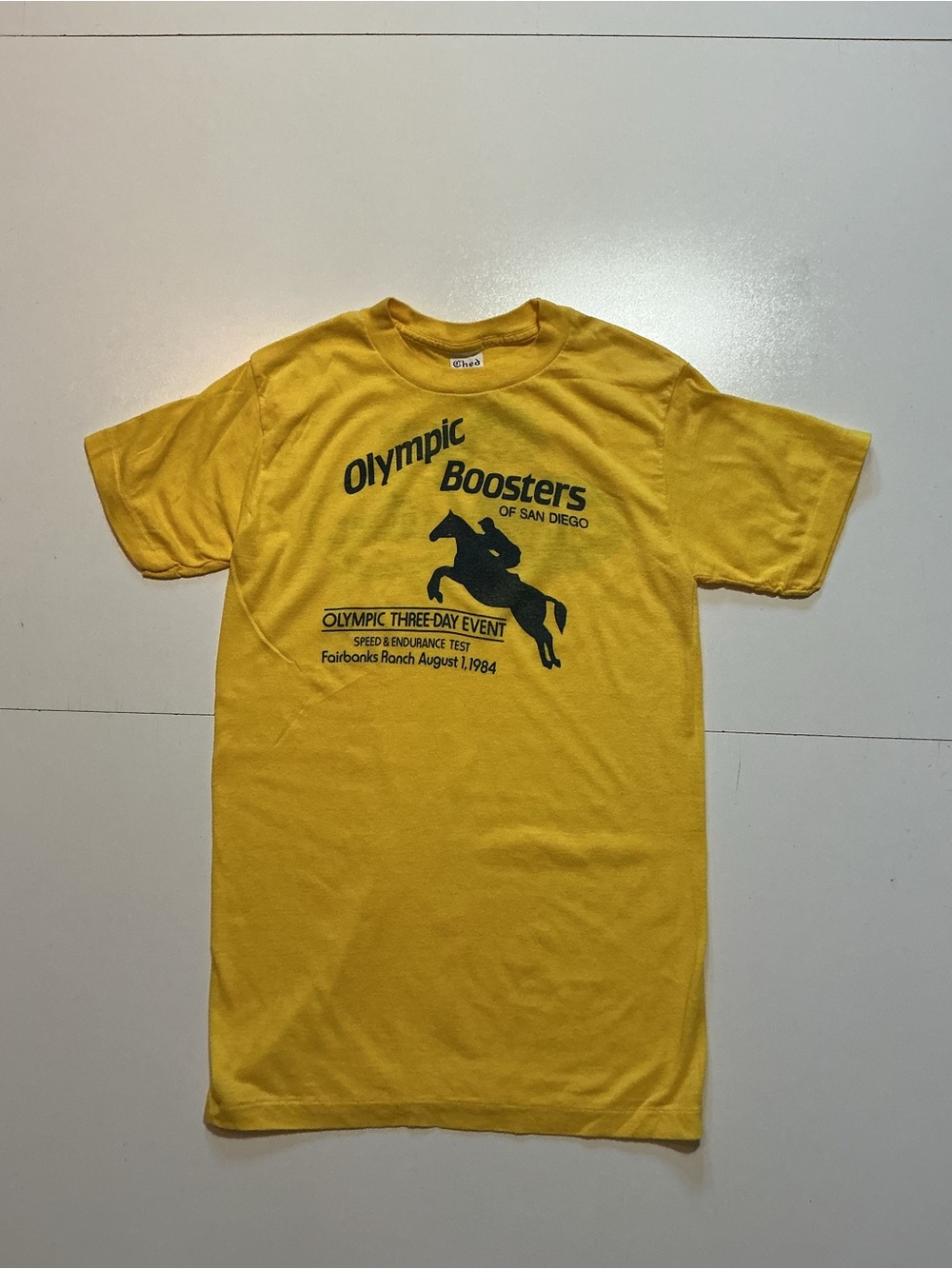Vintage 1984 Ched Anvil Made In
USA Olympic Boosters US Equestrian Team T-Shirt